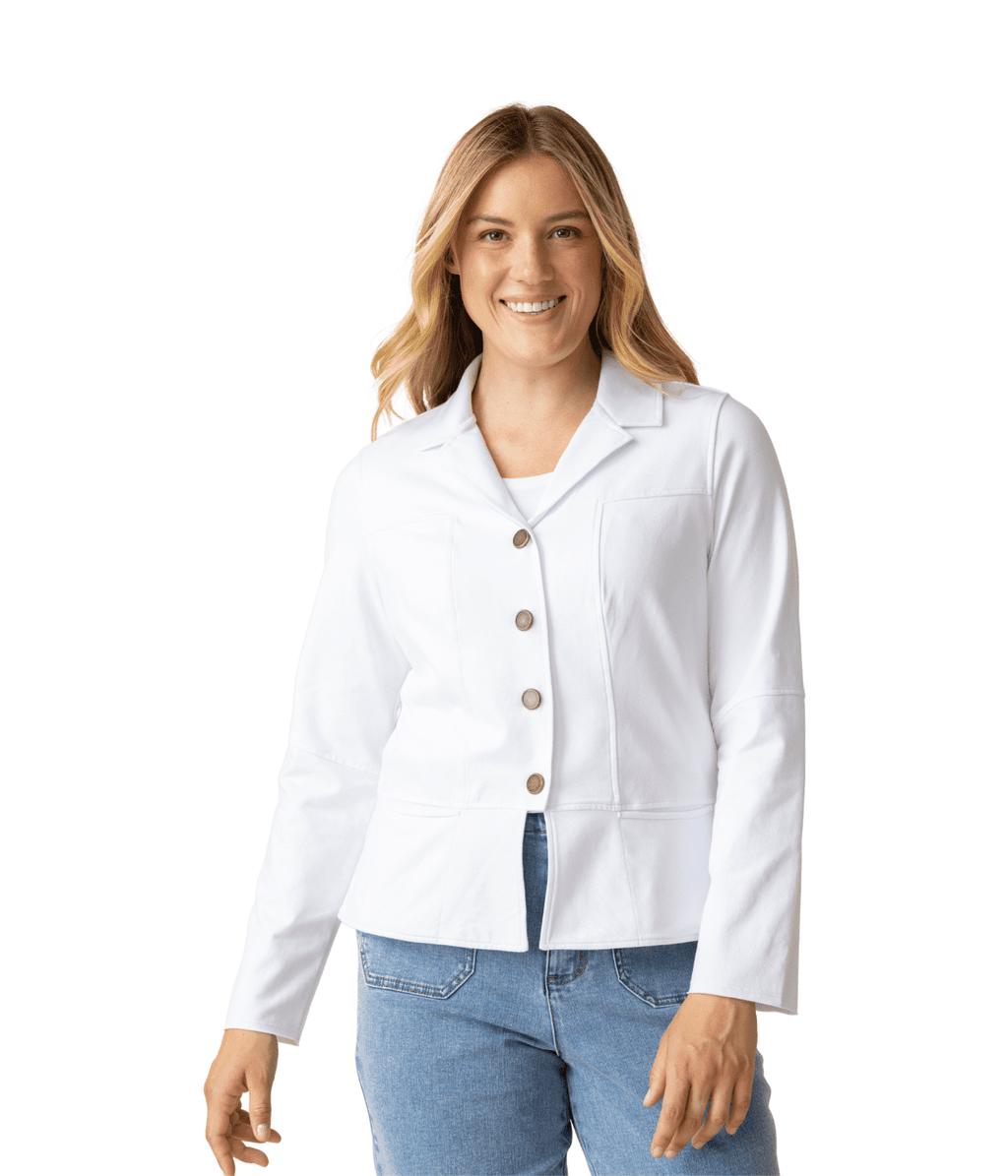 White Stonewash Urban Jacket by Habitat