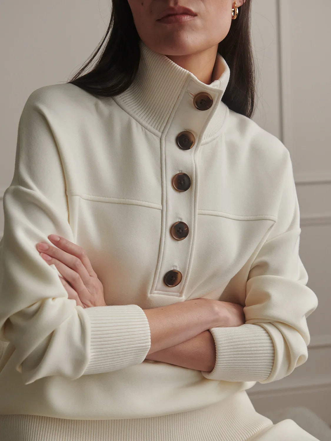 Varley Bronya Button Placket Sweat