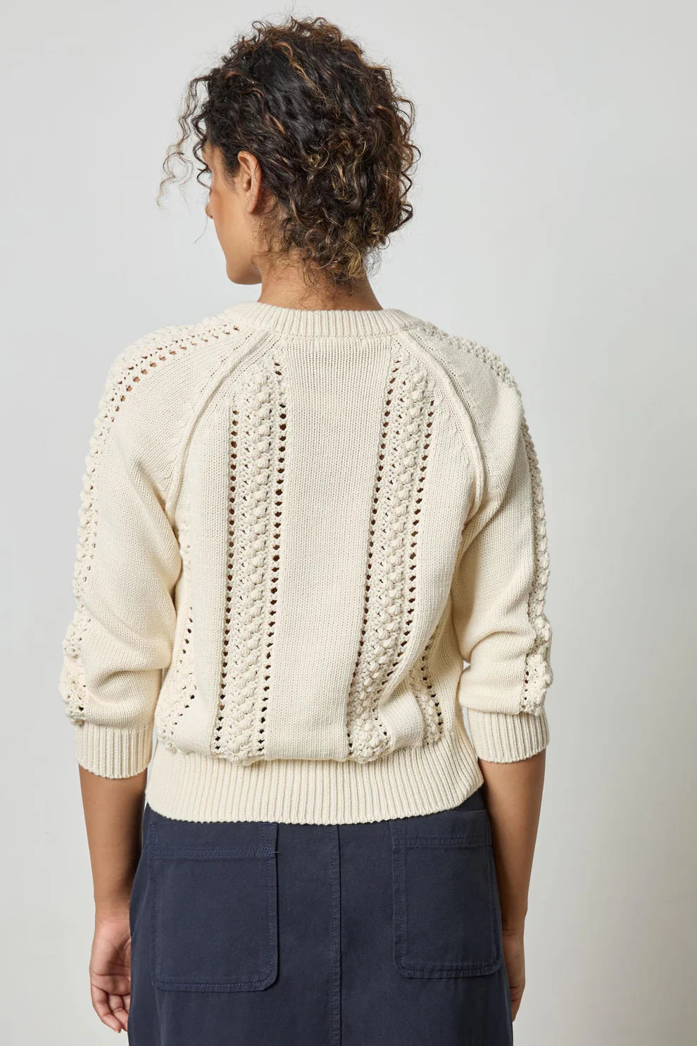 Cotton Bobble Stitch Novelty Cardigan by Lilla P