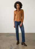 FDJ Pull On Straight Ankle Denim Jeans