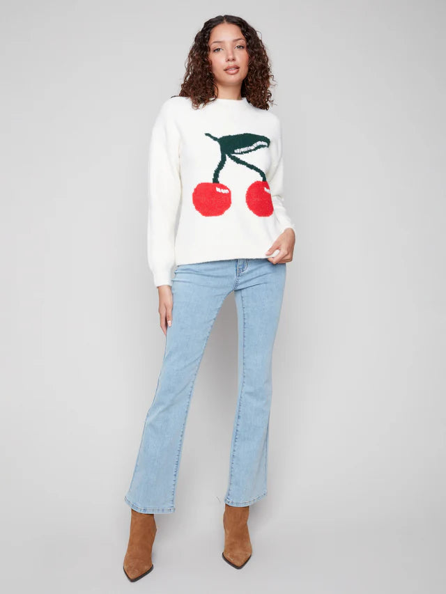Cherry Drop Shoulder Sweater by Charlie B