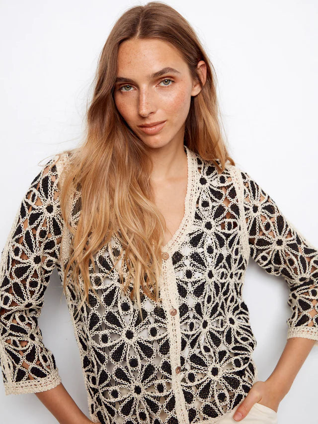 Crochet Cardigan Sweater by Charlie B