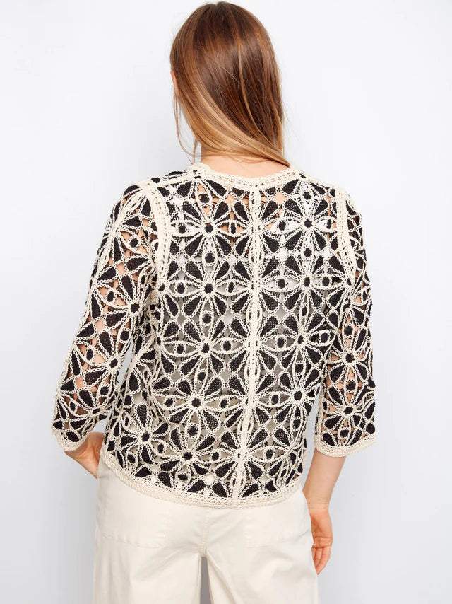 Crochet Cardigan Sweater by Charlie B