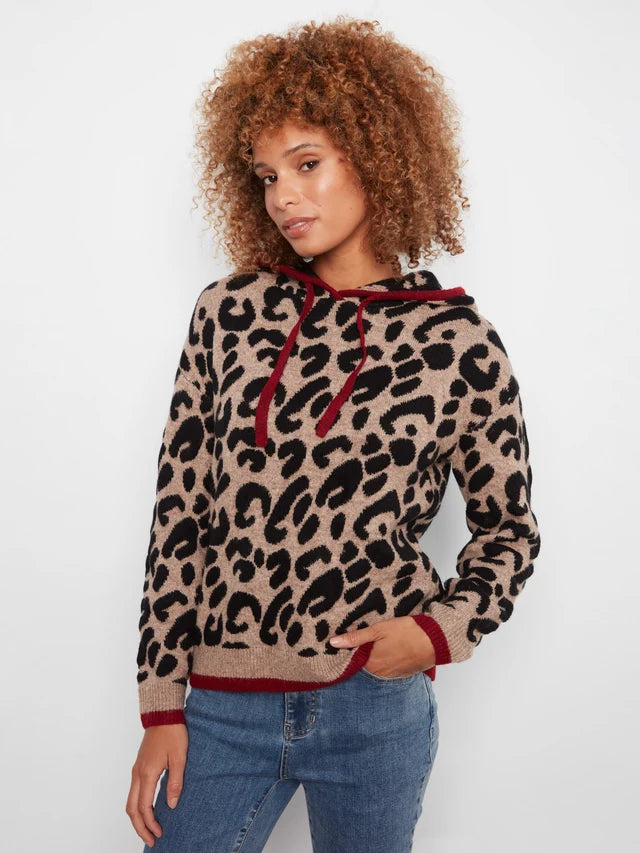 Charlie B Printed Hoodie Sweater - Animal