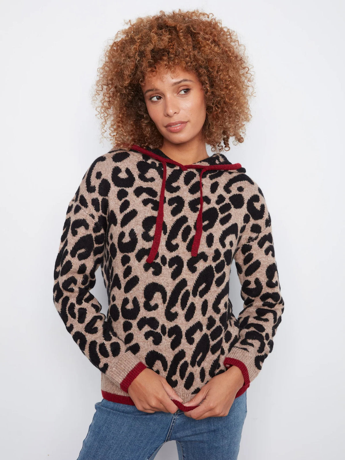 Charlie B Printed Hoodie Sweater - Animal