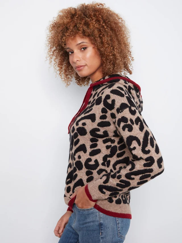 Charlie B Printed Hoodie Sweater - Animal