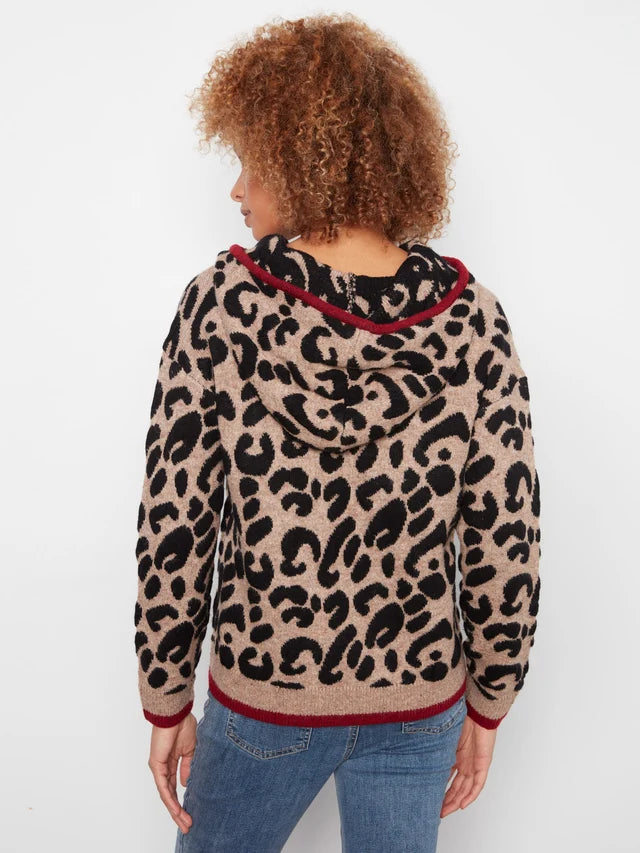Charlie B Printed Hoodie Sweater - Animal