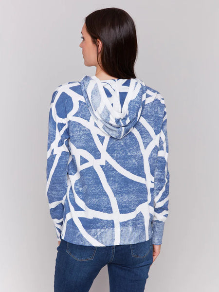 Reverse Print Cotton Hoodie by Charlie B