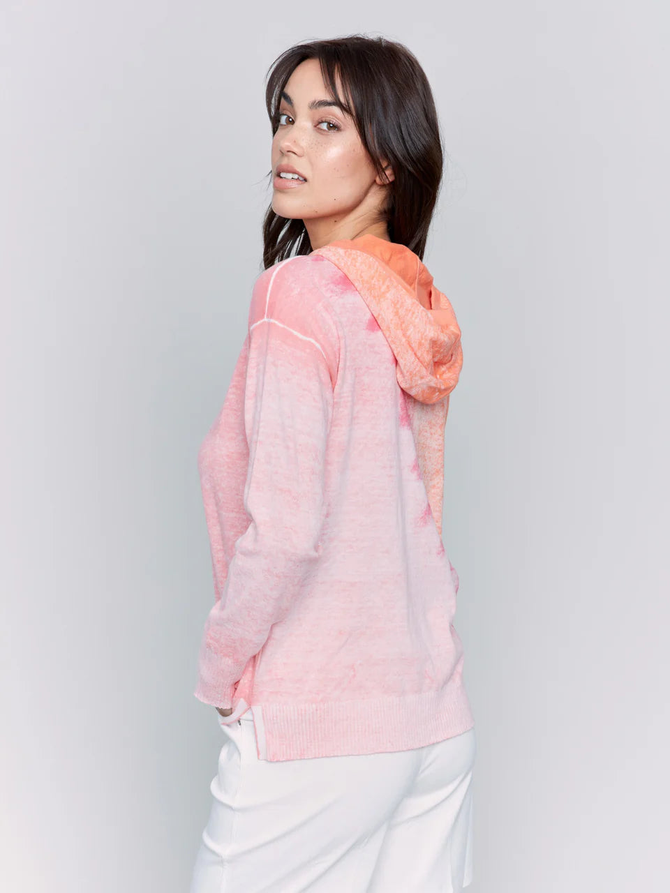 Reverse Print Cotton Hoodie by Charlie B
