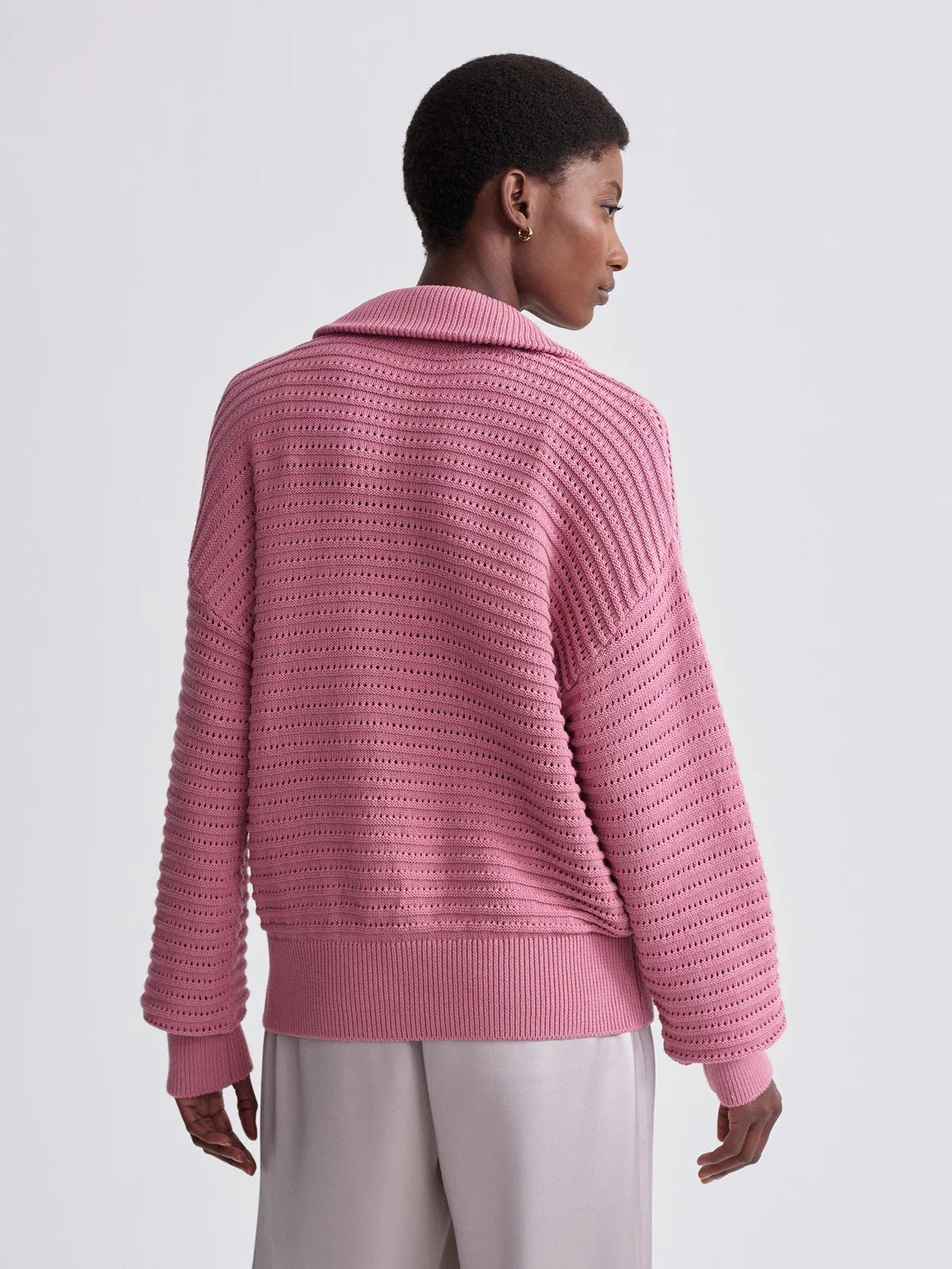 Tara Pointelle Half-Zip Sweater by Varley