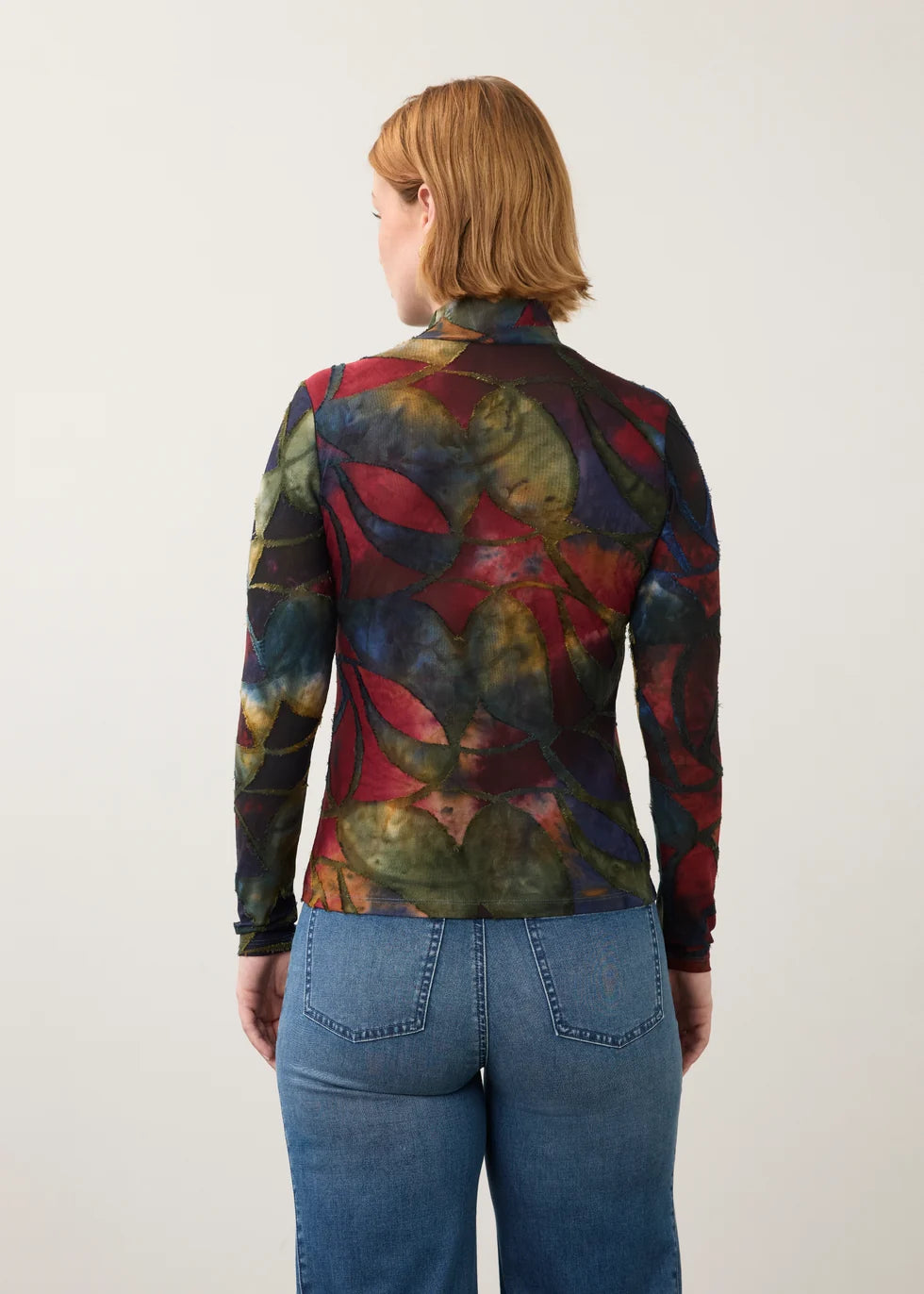 FDJ Long Sleeve Mock Neck Top, Autumnal