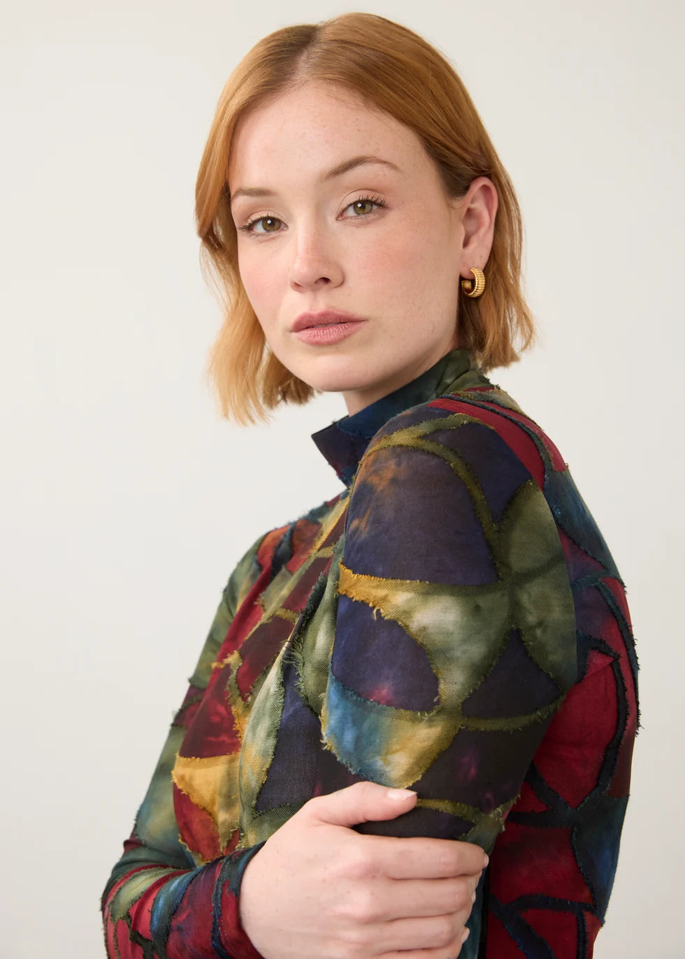 FDJ Long Sleeve Mock Neck Top, Autumnal