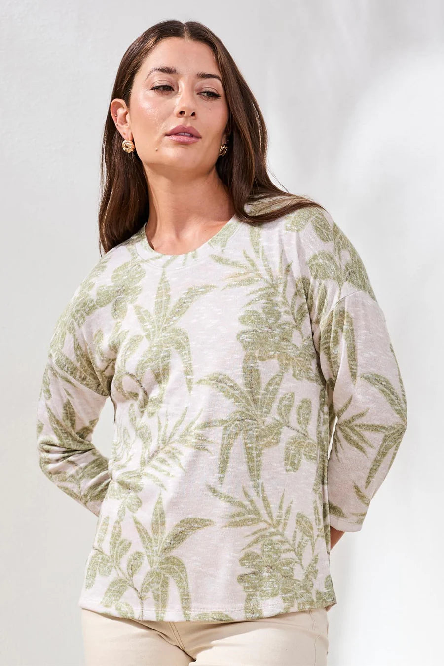Crew Neck Lightweight Sweater by Tribal