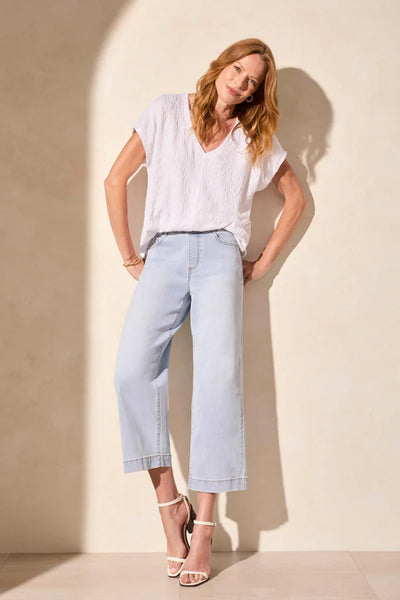Audrey Cropped Wide Leg Jeans by Tribal