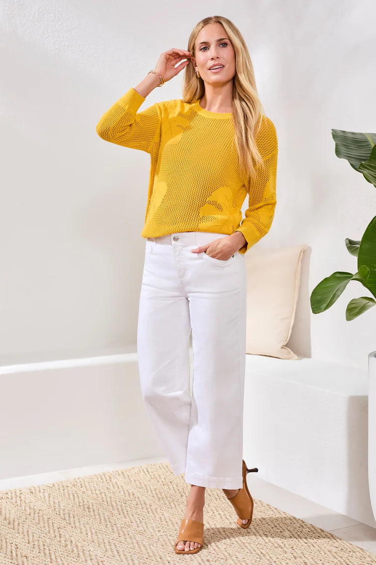 Audrey Hugging Crop Wide Leg Boundless Stretch Denim by Tribal