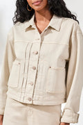 Comfort Stretch Denim Button-Front Jacket by Tribal