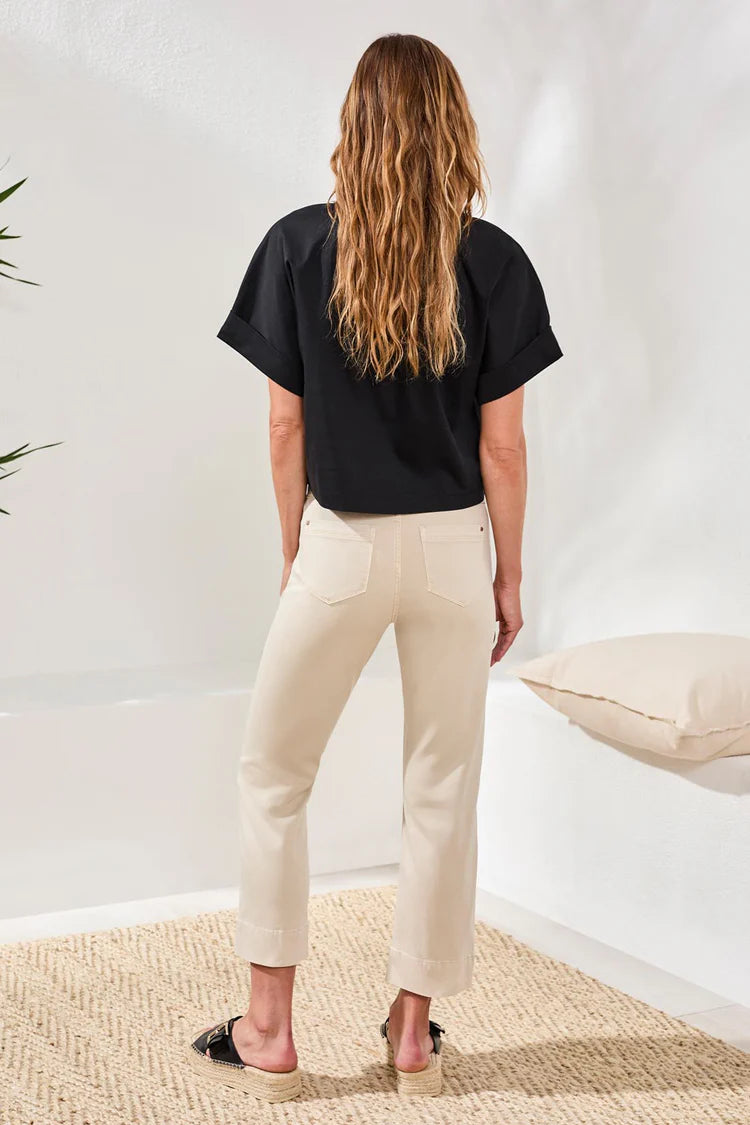 Comfort Stretch Pull-On Kick Flare Capris by Tribal