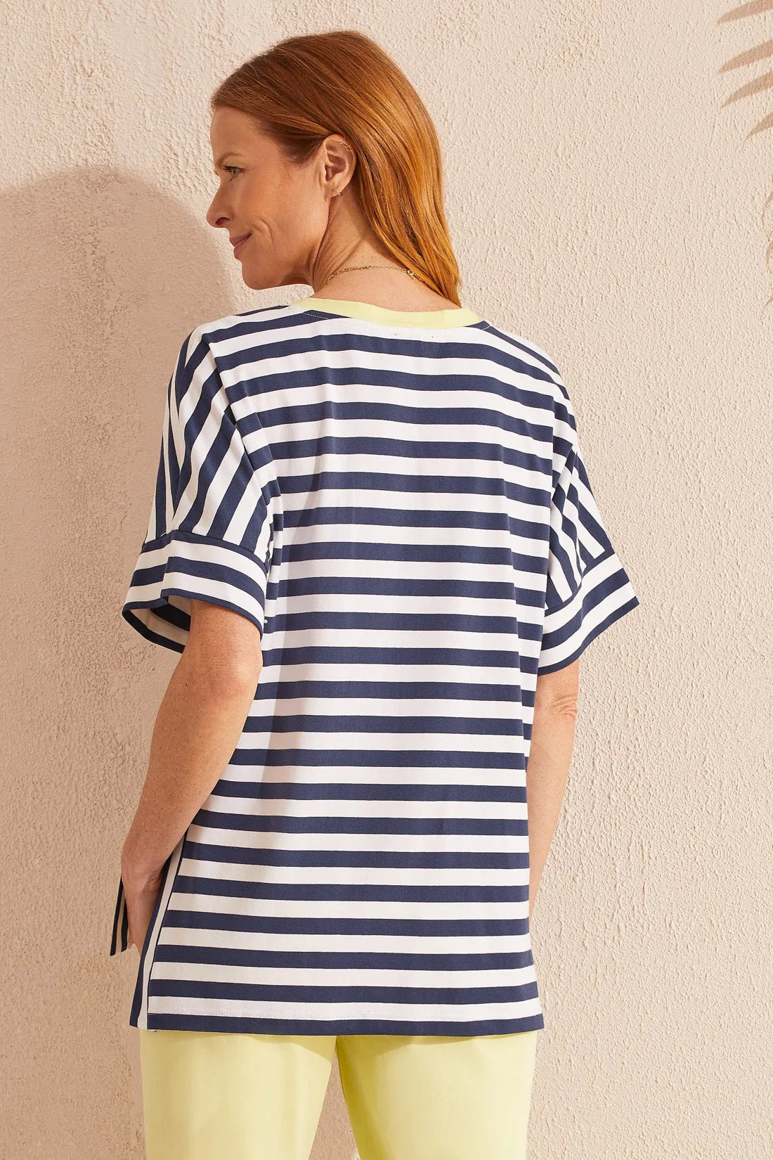 Striped Elbow Sleeve Tee by Tribal