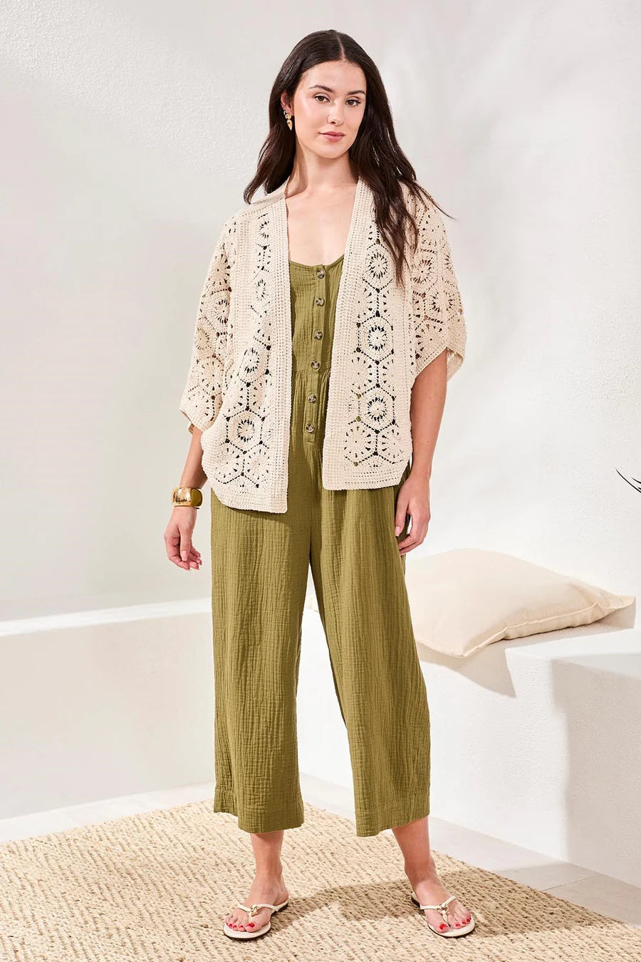 Crochet Cardigan Sweater by Tribal