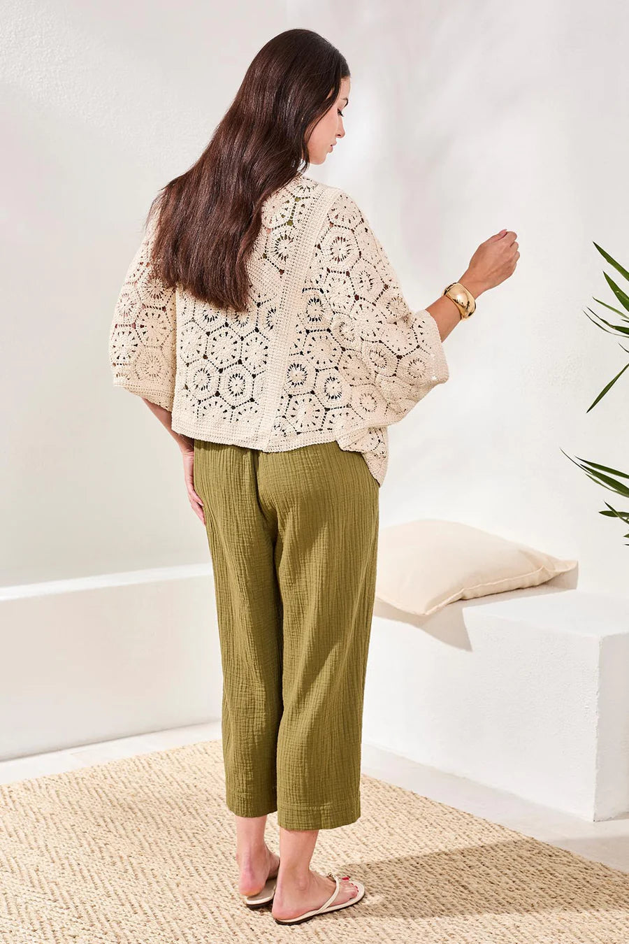 Crochet Cardigan Sweater by Tribal