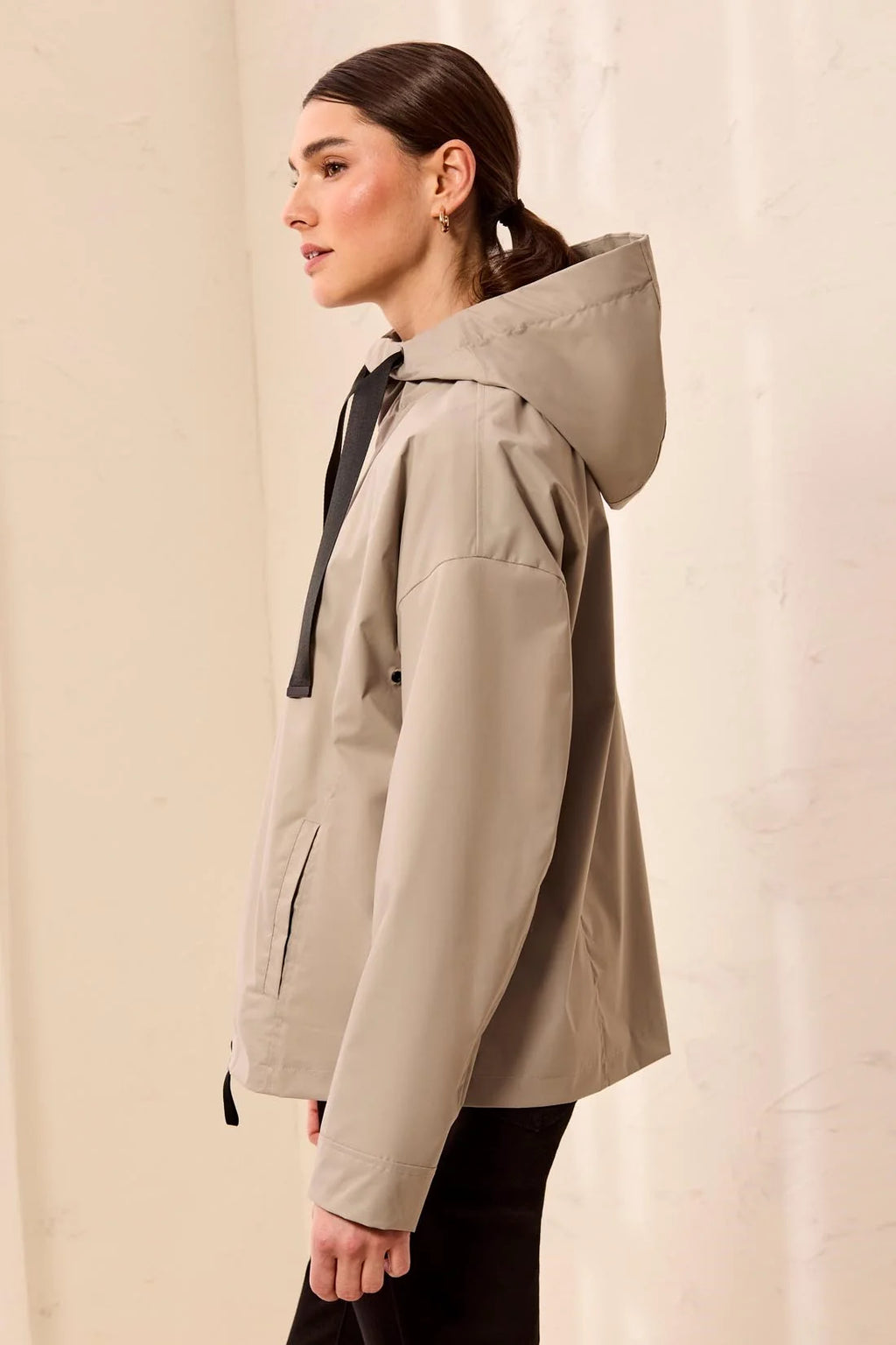 Hydrochromatic Hooded Zip-Up Rain Jacket by Tribal