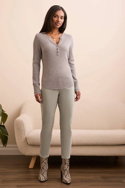 Micro Cord Audrey Pull-On Slim Ankle Pants by Tribal