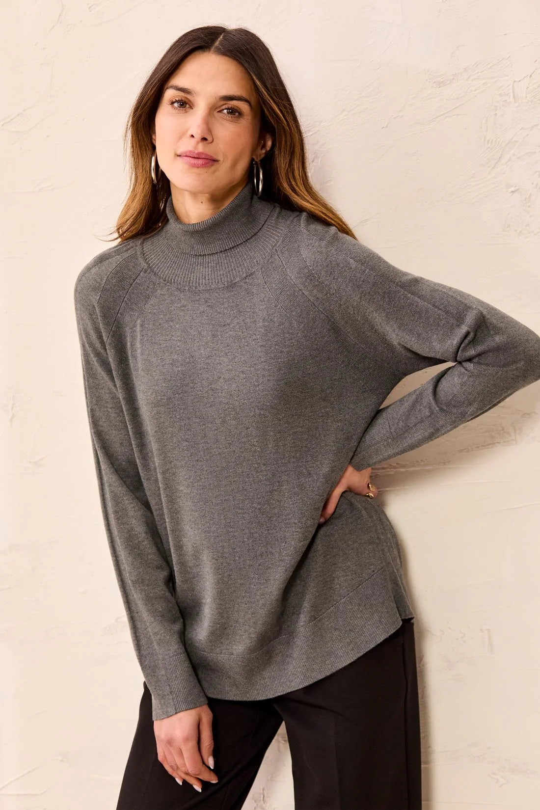 Soft Long Sleeve Turtle Neck Sweater
