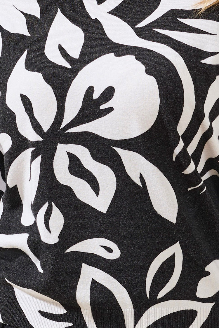 Soft Yarn Three-Quarter Sleeve Crewneck Sweater by Tribal