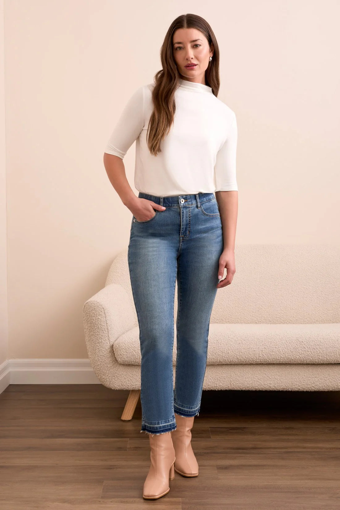Sophia Curvy Micro Flare Jeans by Tribal