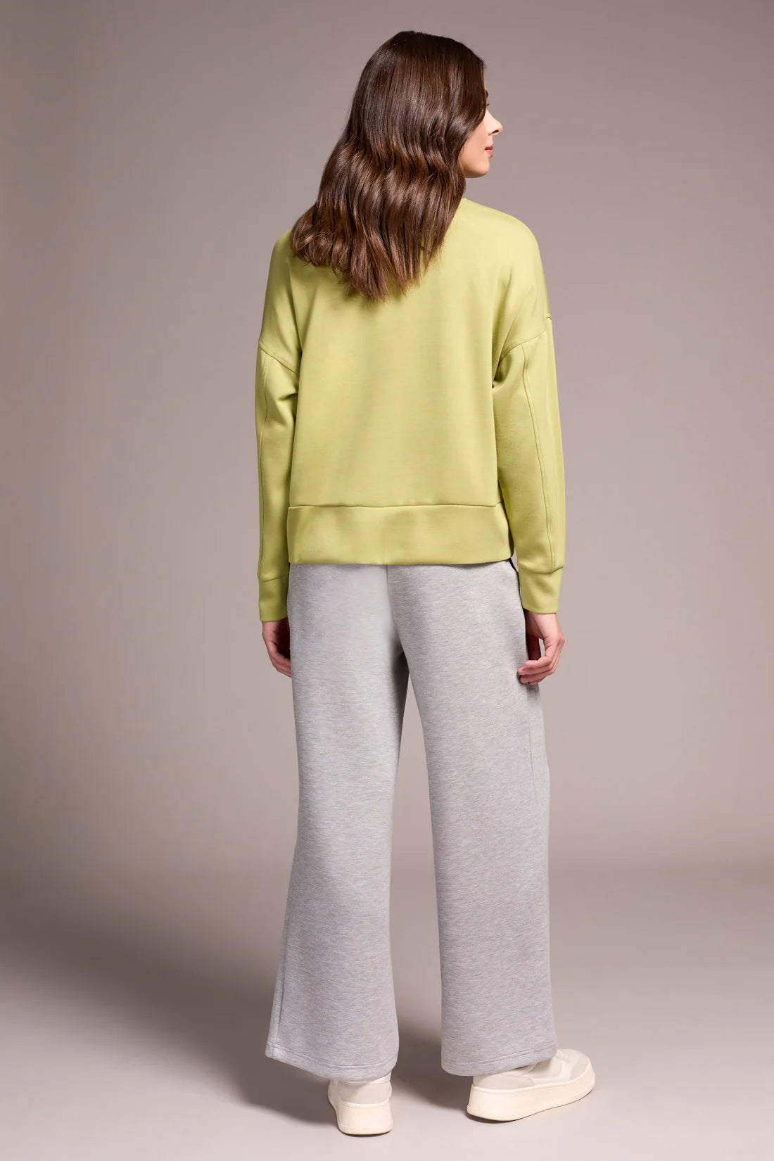 Techno Lux Drop Shoulder Funnel Neck Knit Top by Tribal