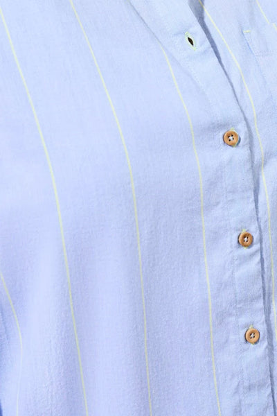 Chambray Striped Button Up Shirt by Tribal