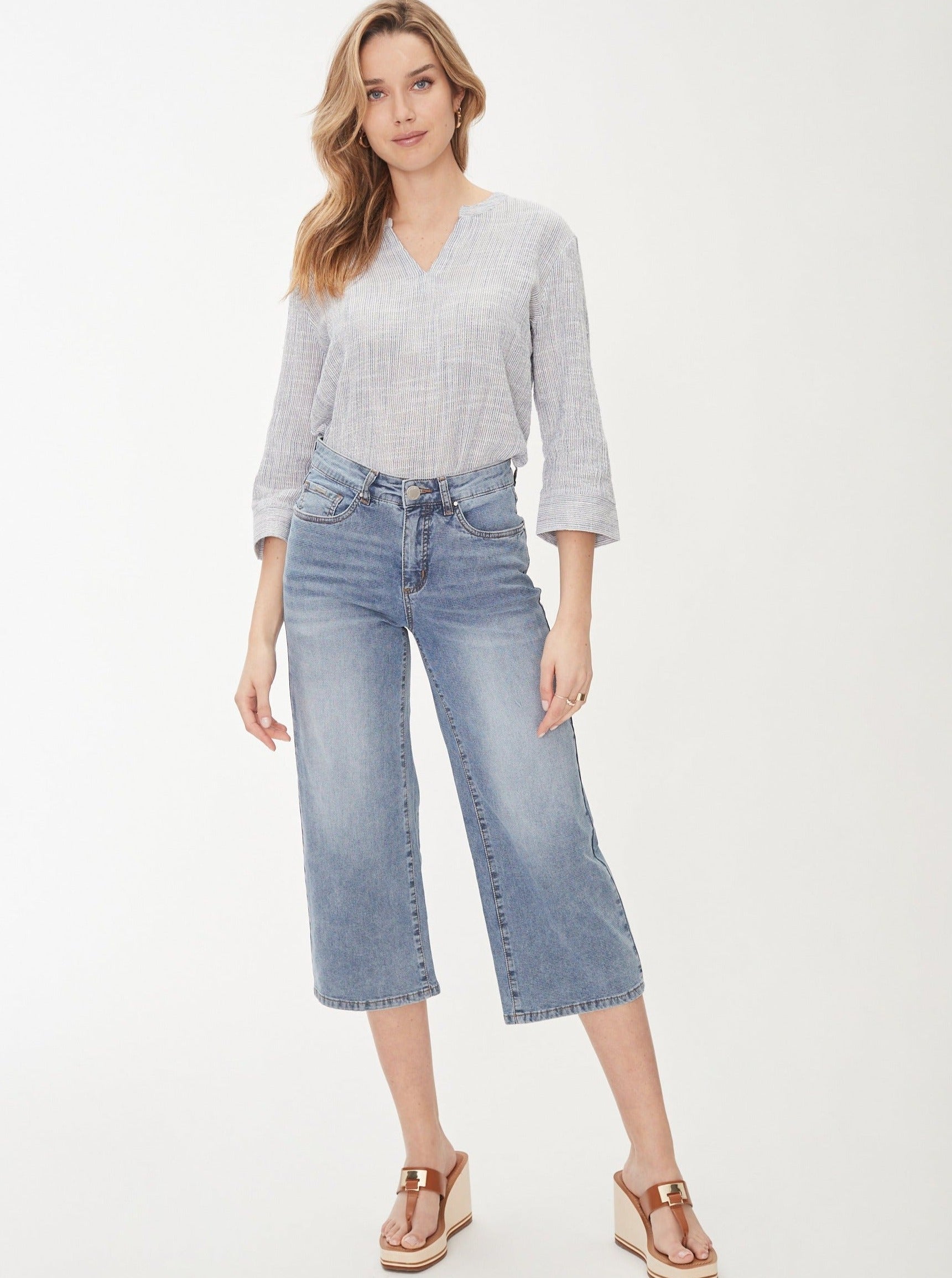 Olivia Wide Leg Crop Jean by FDJ – MeadowCreek Clothiers