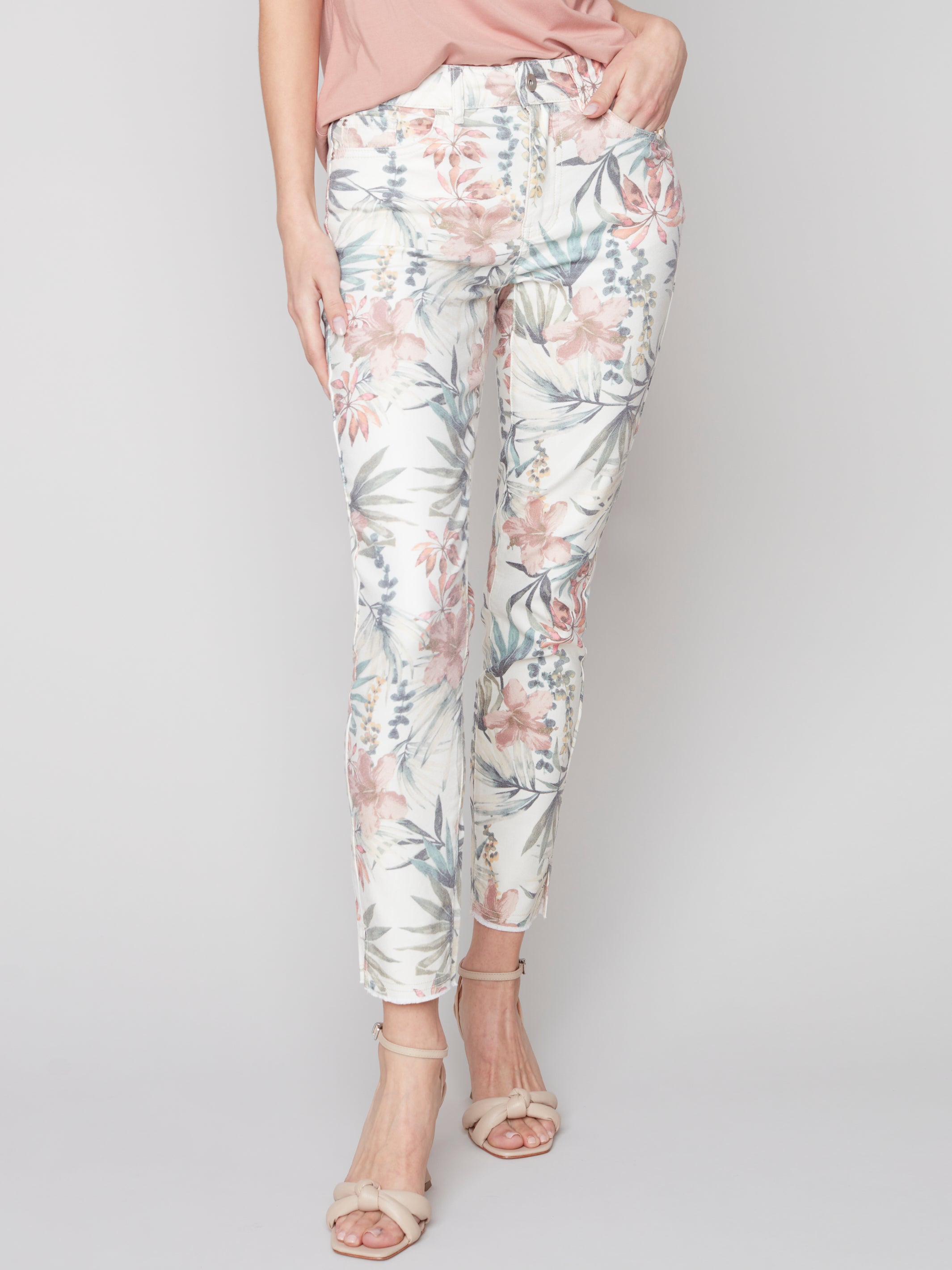 Maui Printed Twill Ankle Pant by Charlie B