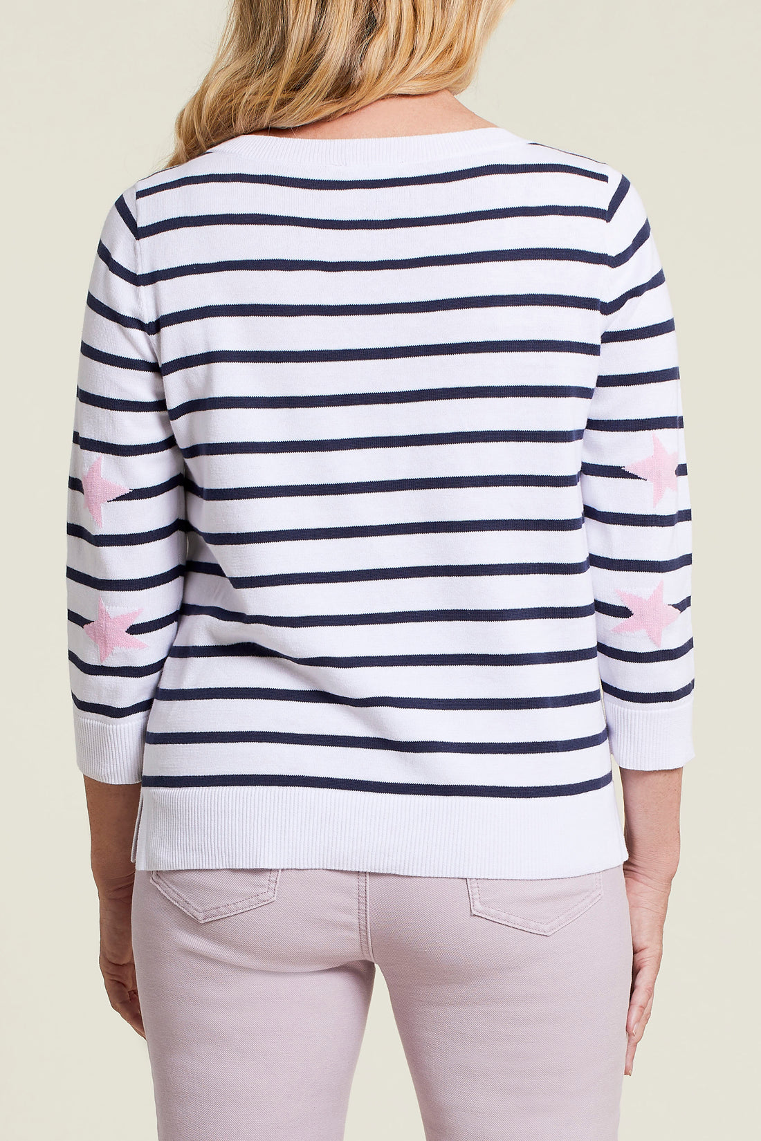 With Love Striped Boatneck Sweater by Tribal